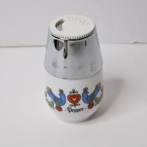 VTG 70s Gemco Country‎ Life Range Festival Pepper Shaker HTF Milk Glass MCM